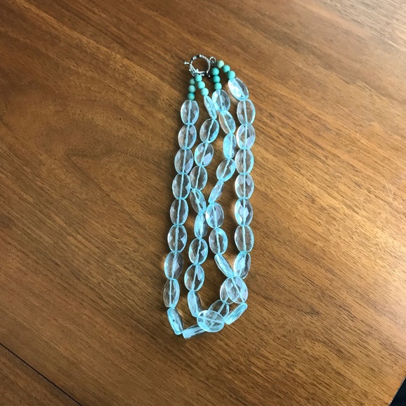 Artisan Crafted Blue Topaz Double Row Necklace - Picture 4 of 5